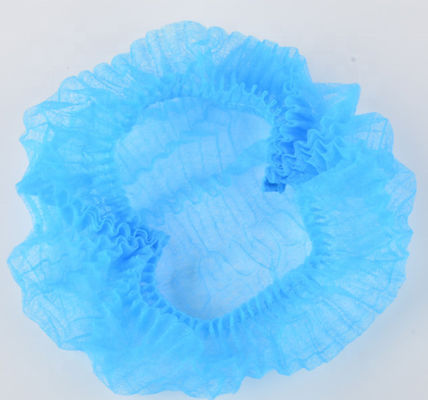 Tampão de chuveiro de PE Nonwoven Disposable Head do cozinheiro da cabeça do cabelo do hotel